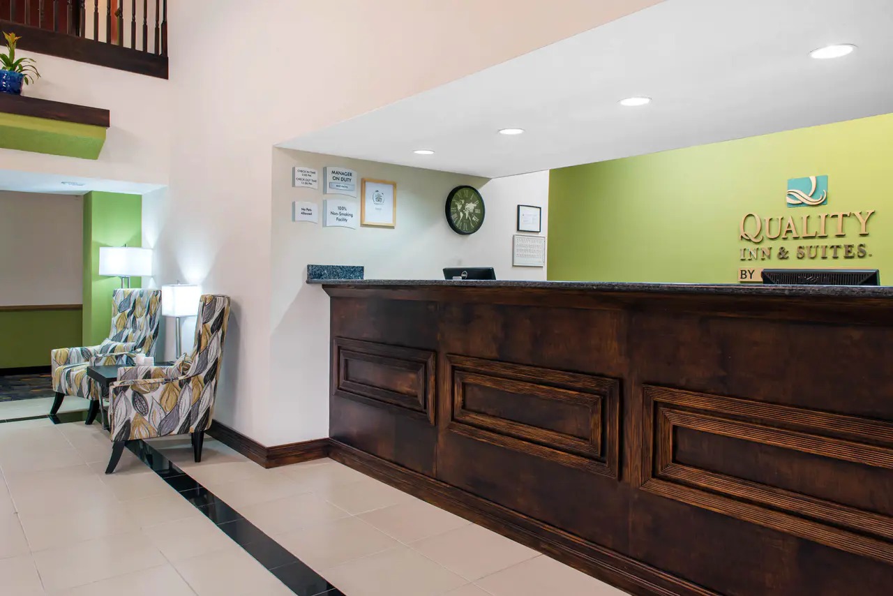 Luxury hotel lobby