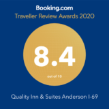 Booking.com Traveler Review Awards 2020 for Quality Inn & Suites Anderson Indiana I-69